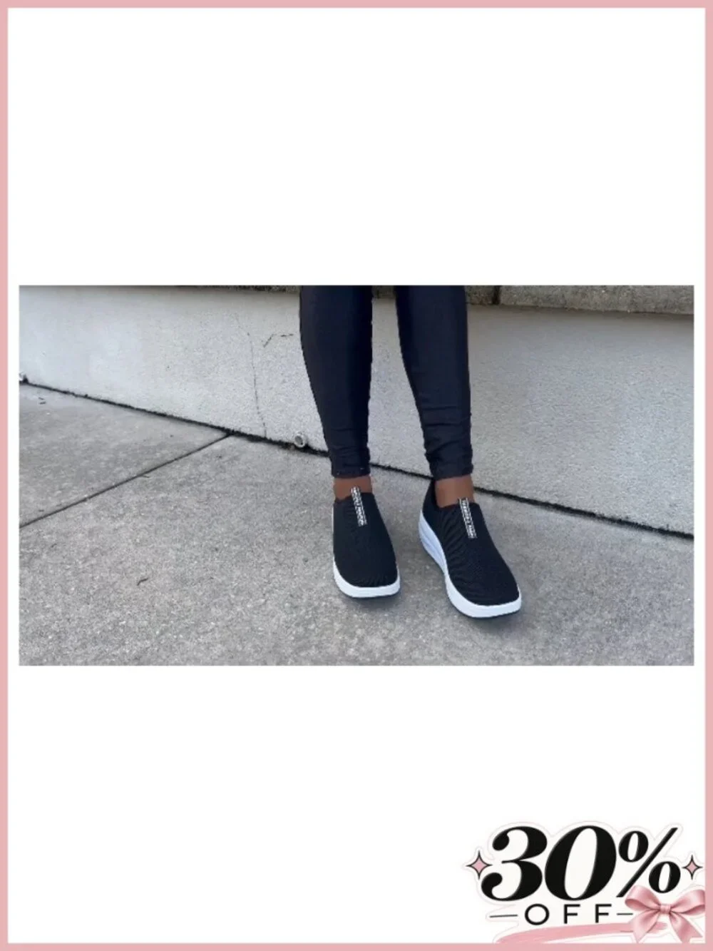 Platform Loafers Slip On Sneakers Lightweight Walking Shoes Cushioned Mesh
